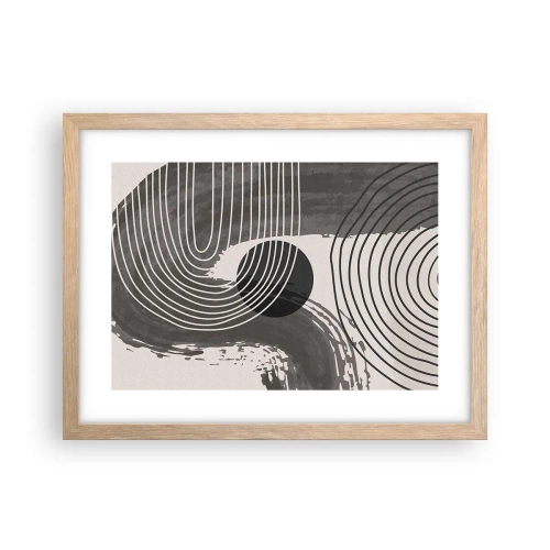 Een poster in een licht eiken lijst - Het ovaal wint - 40x30 cm