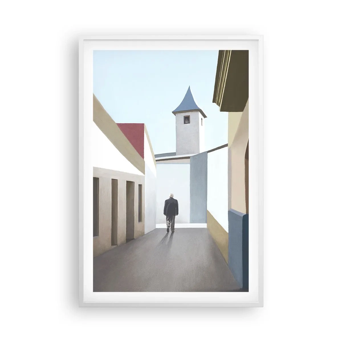Poster in een witte lijst - Een zonnige wandeling - 61x91 cm
