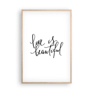 Een poster in een licht eiken lijst - Lees en herhaal - 61x91 cm