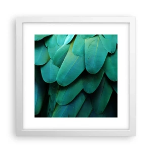 Poster in een witte lijst - Papegaaiachtige precisie - 30x30 cm