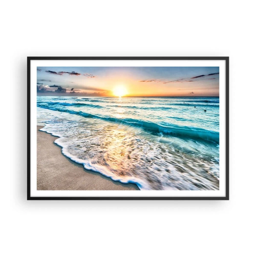 Poster in een zwarte lijst - Een uitzicht dat de moeite waard is - 100x70 cm