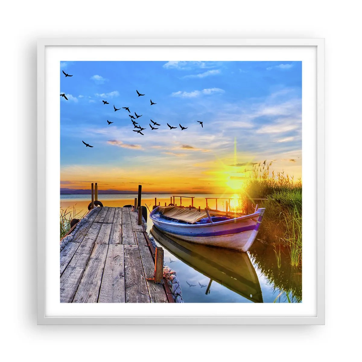 Poster in een witte lijst - Ik zie je morgen - 60x60 cm