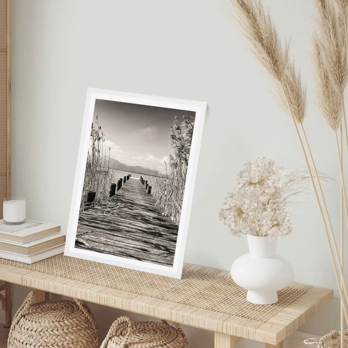 Poster in een witte lijst - In de stilte van het gras - 30x40 cm