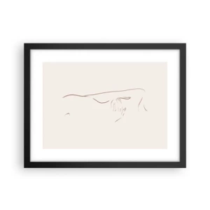 Poster in een zwarte lijst - De vorm van verlangen - 40x30 cm