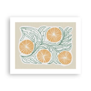 Poster - Etnisch met een vleugje abstractie - 50x40 cm