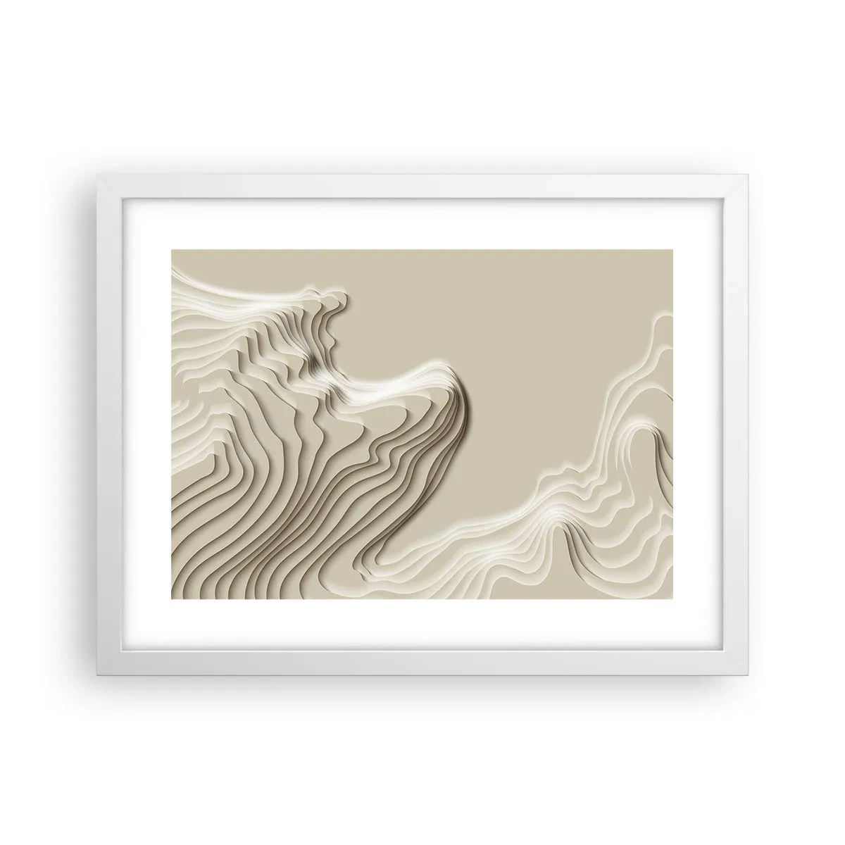 Poster in een witte lijst - Kunst topografie - 40x30 cm
