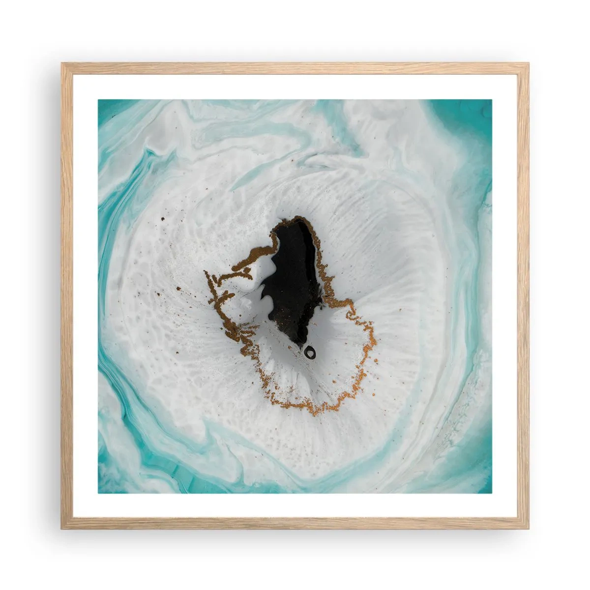 Een poster in een licht eiken lijst - Binnendringen - 60x60 cm