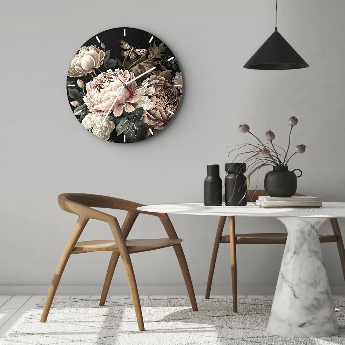 Wandklok - Klok - In barokstijl - 40x40 cm