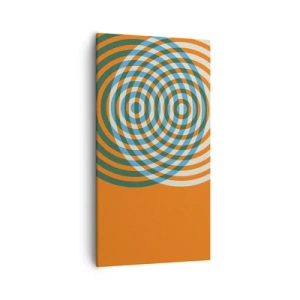 Schilderen op canvas - Abstracte circulaire variatie - 55x100 cm