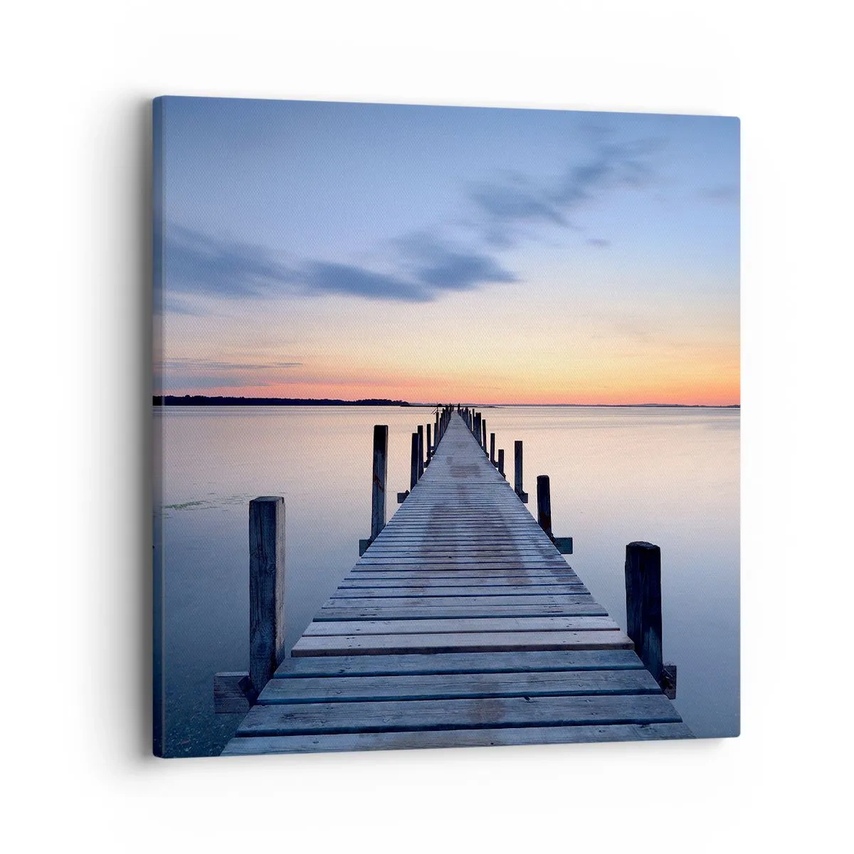 Schilderen op canvas - De rust van een serene schemering - 40x40 cm