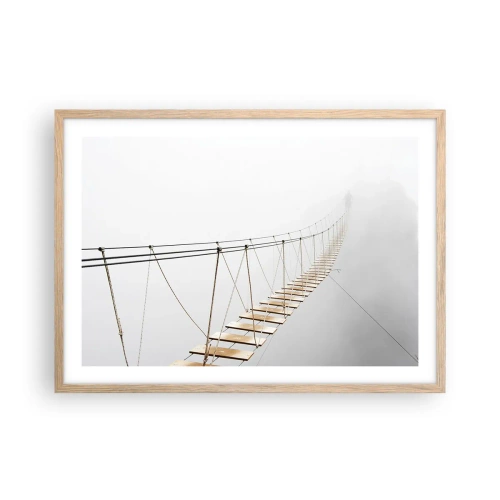 Een poster in een licht eiken lijst - Waar zal het je brengen? - 70x50 cm