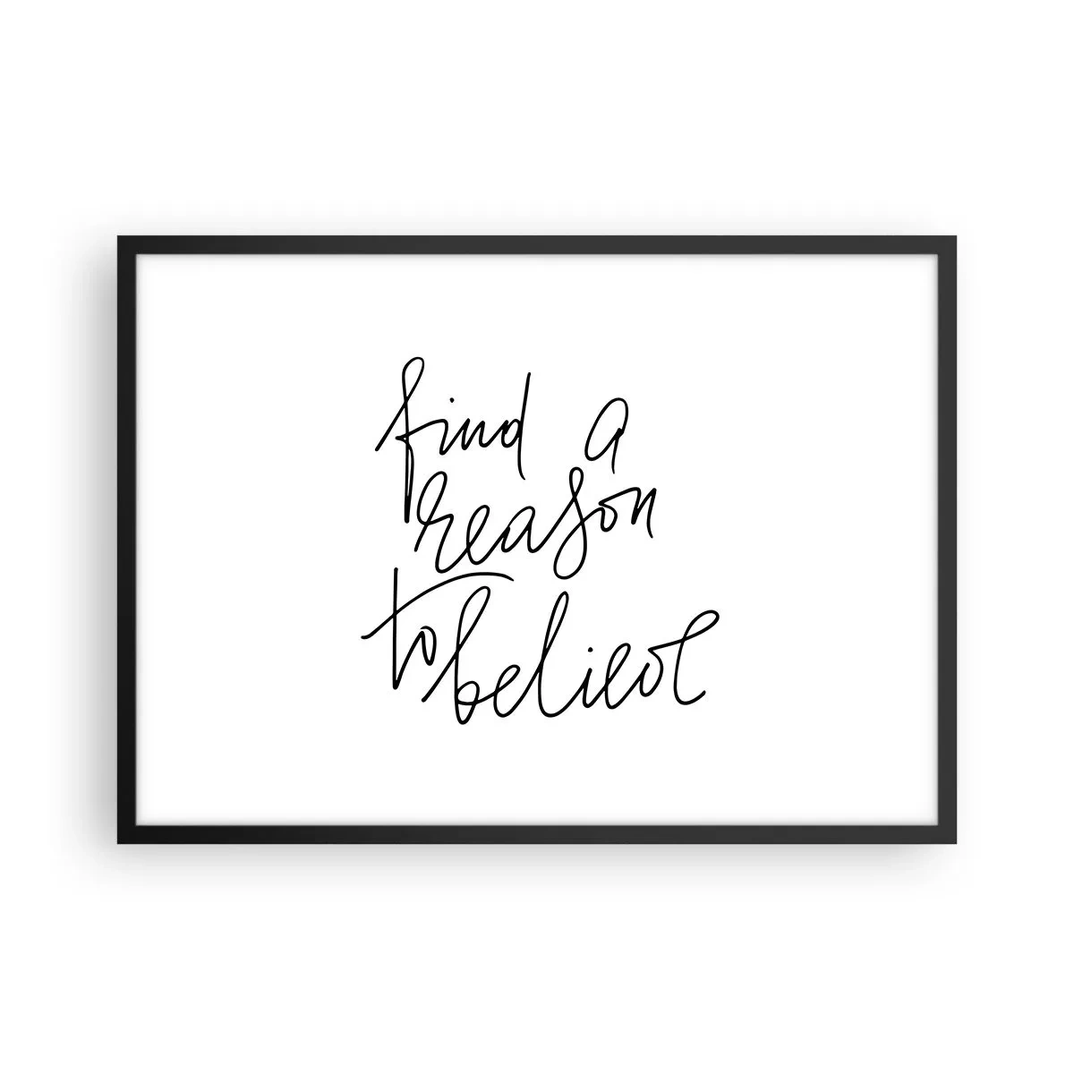 Poster in een zwarte lijst - Het is mogelijk - 70x50 cm