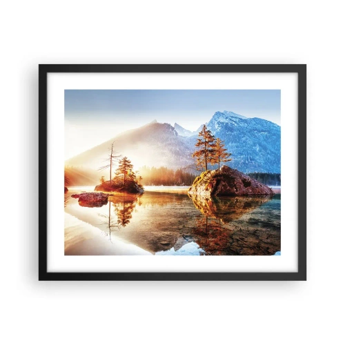 Poster in een zwarte lijst - De natuur in een nieuw licht - 50x40 cm