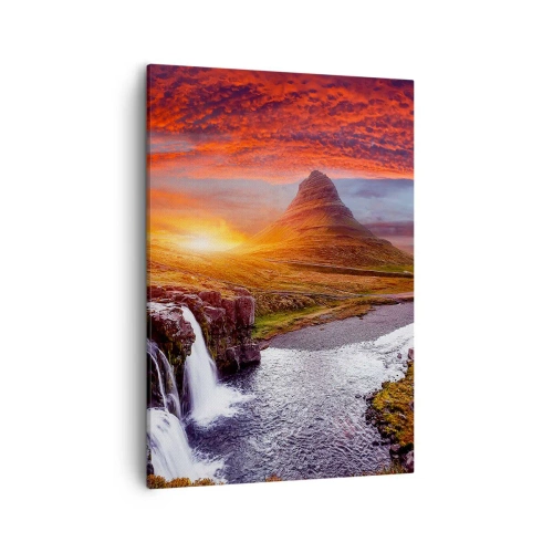 Schilderen op canvas - Een zicht op Midden-aarde - 50x70 cm