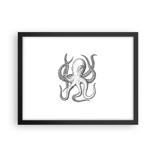 Poster in een zwarte lijst - Dansend met de golven - 40x30 cm