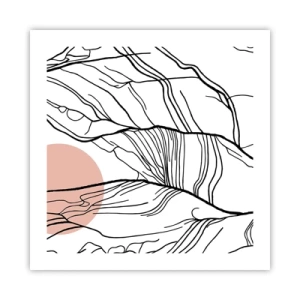 Poster - In een web van twijgen - 50x50 cm