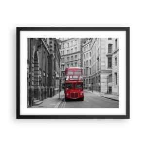 Poster in een zwarte lijst - Het dagelijkse leven hoeft niet grijs te zijn - 50x40 cm