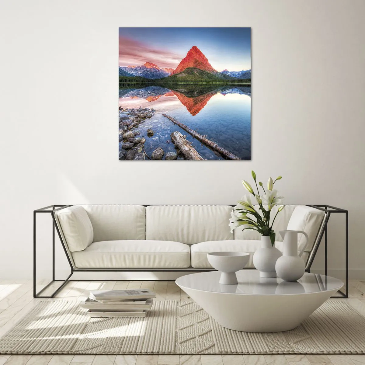 Schilderen op glas - Warmte en koude - 70x70 cm