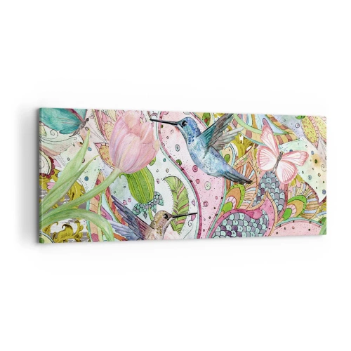 Schilderen op canvas - Verstrikt in wijnstokken - 100x40 cm