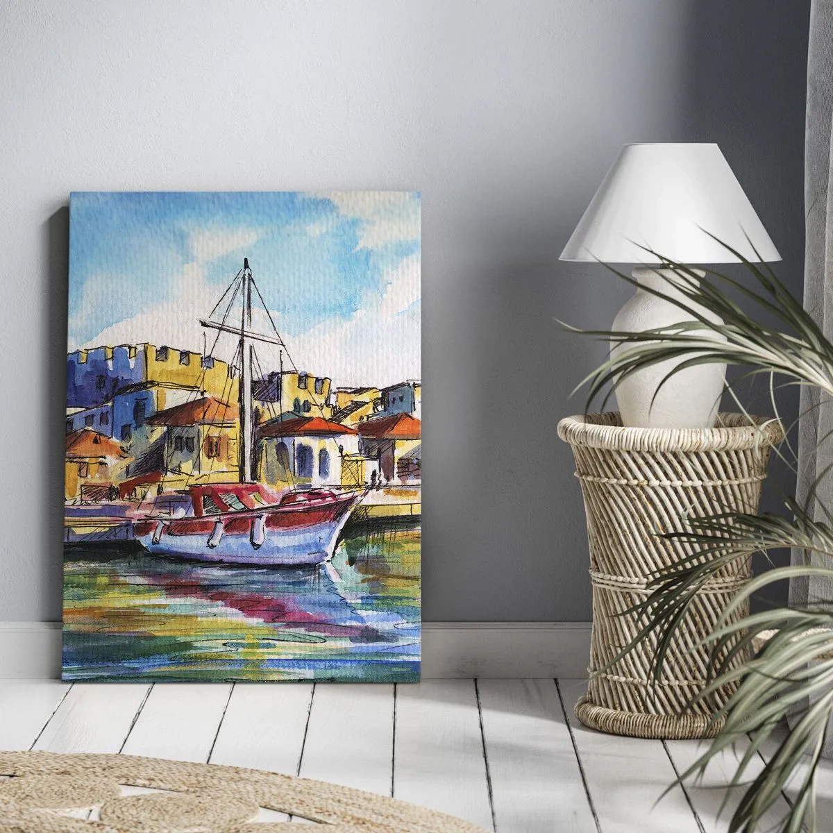 Schilderen op canvas - Regenboogmiddag - 50x70 cm