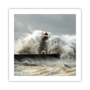 Poster - De woede van de oceaan - 50x50 cm