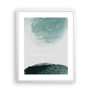 Poster in een witte lijst - Ontmoeting met de mist - 40x50 cm