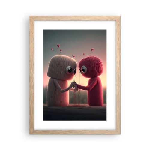 Een poster in een licht eiken lijst - Iedereen mag liefhebben - 30x40 cm