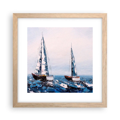 Een poster in een licht eiken lijst - Broederschap van de wind - 30x30 cm