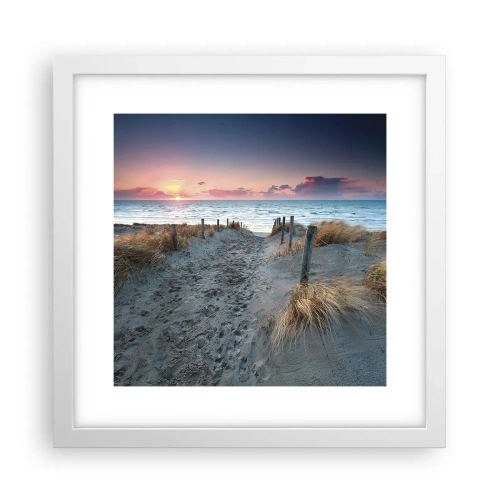 Poster in een witte lijst - Je liet een regenboog van licht stralend... - 30x30 cm