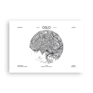 Poster - Anatomie van Oslo - 100x70 cm