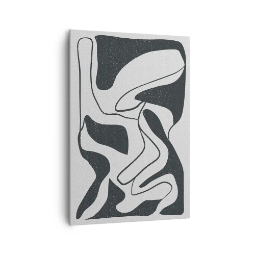 Schilderen op canvas - Abstract doolhofplezier - 70x100 cm