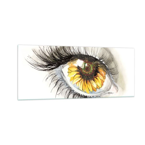 Schilderen op glas - Een look zo warm als de zomer - 100x40 cm