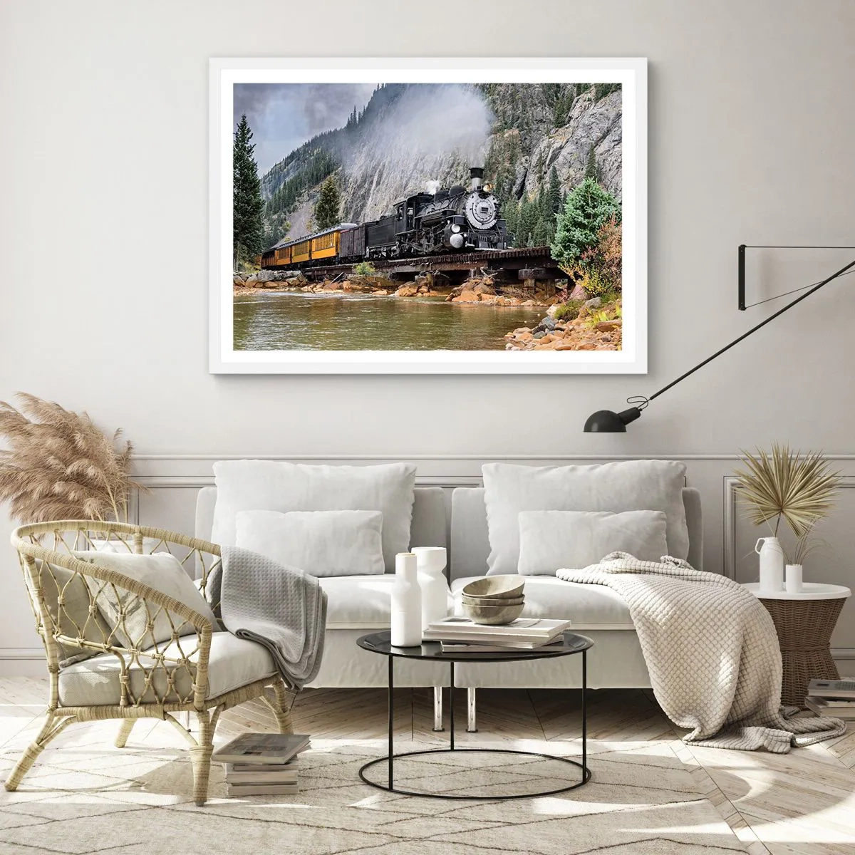 Poster in een witte lijst - Waar wil je naar toe? Waar naar toe? - 40x30 cm