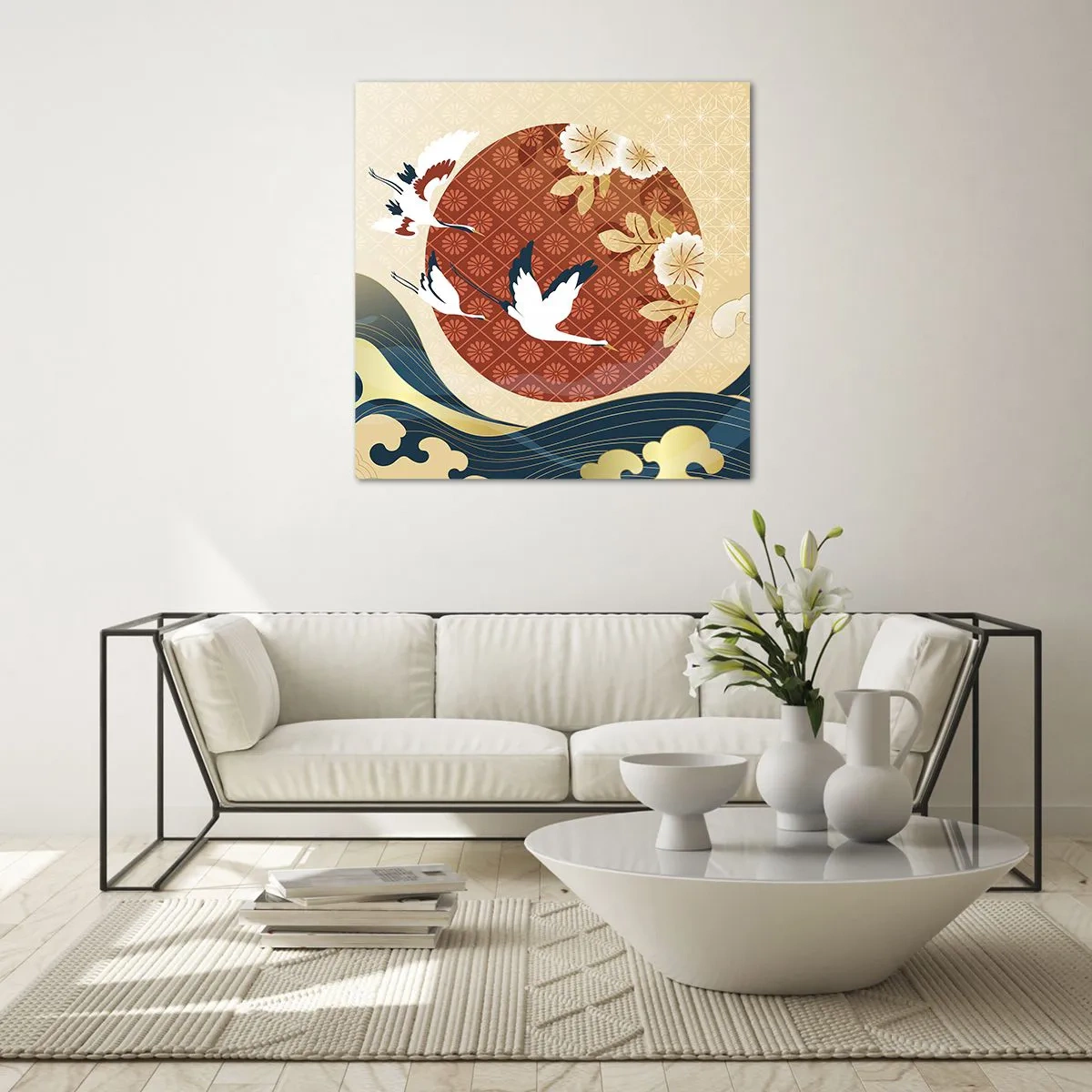 Schilderen op glas - Japans sprookje - 60x60 cm