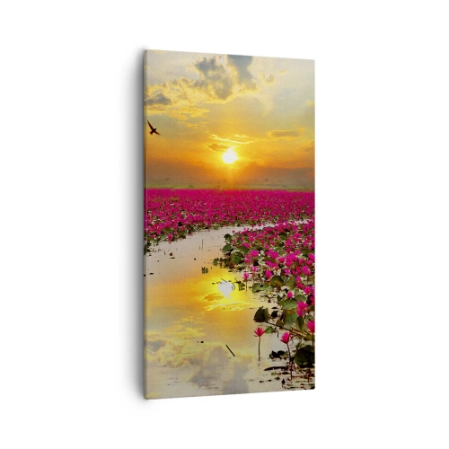 Schilderen op canvas - Het geheime leven van het meer - 55x100 cm