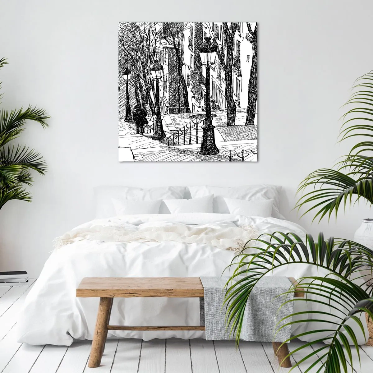 Schilderen op canvas - Een liefdesverhaal of een horrorverhaal? - 70x70 cm