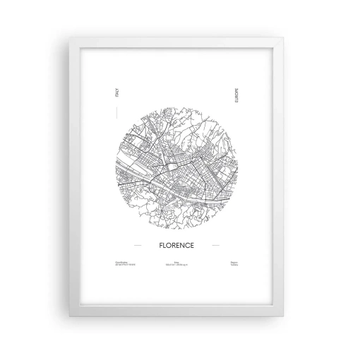 Poster in een witte lijst - Anatomie van Florencia - 30x40 cm
