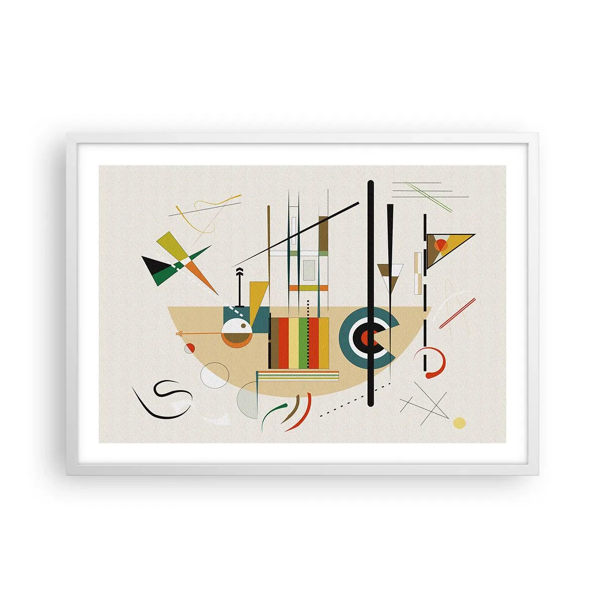 Poster in een witte lijst - En de wereld lacht - 70x50 cm