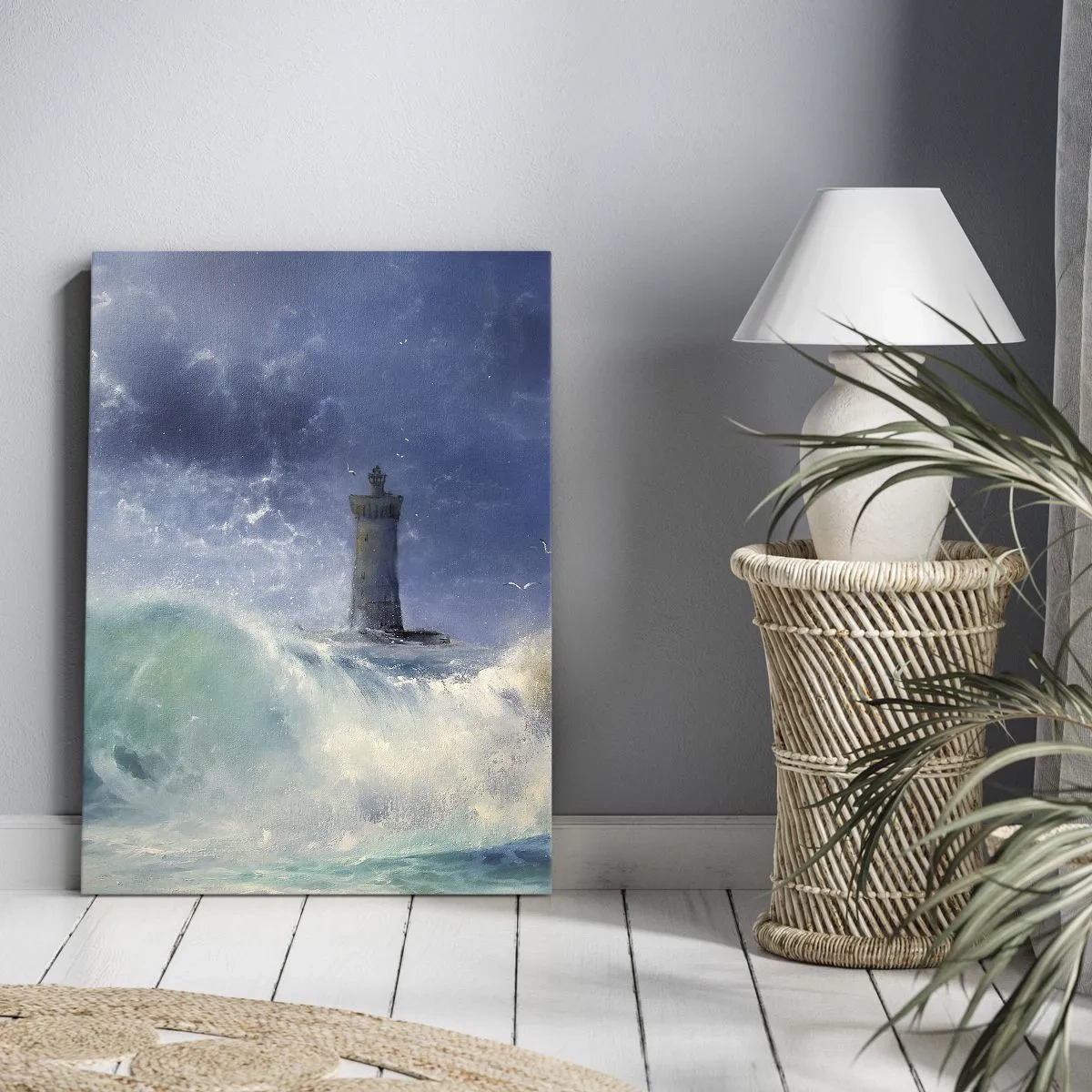 Schilderen op canvas - Op uw hoede voor de elementen - 80x120 cm