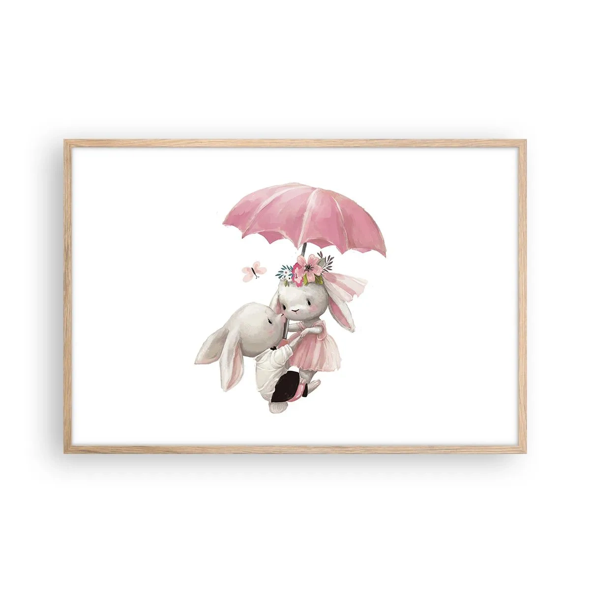 Een poster in een licht eiken lijst - Dit is liefde - 91x61 cm