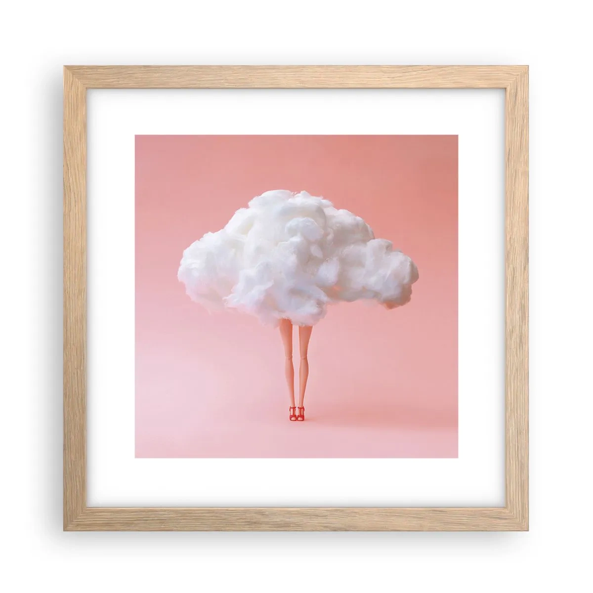 Een poster in een licht eiken lijst - Zoete belofte - 30x30 cm