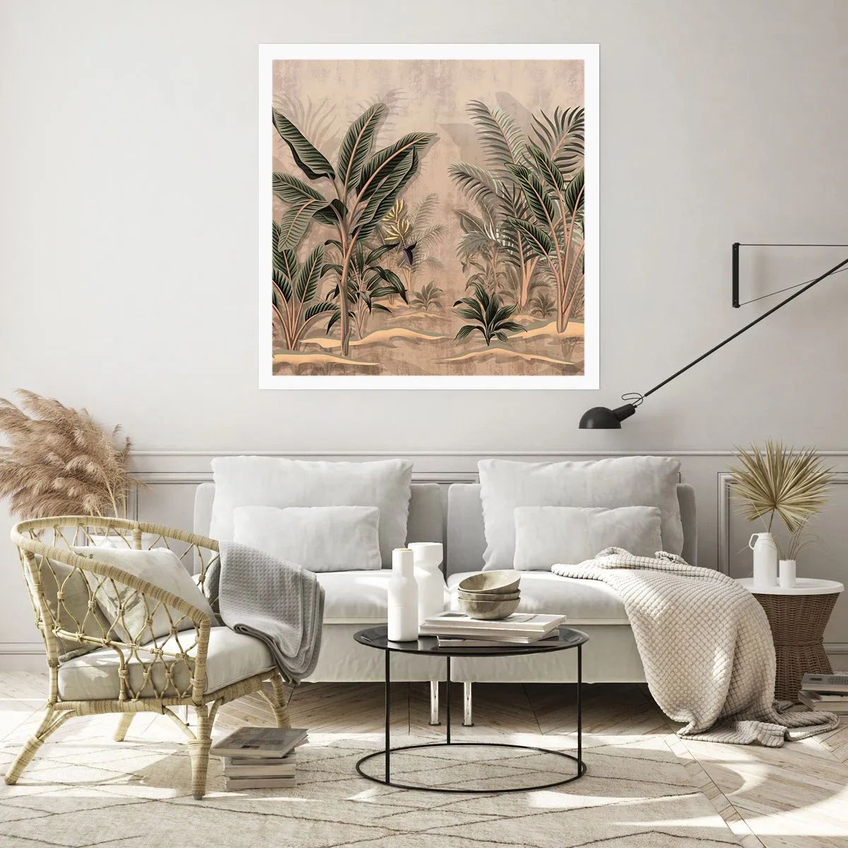 Poster - Een gravure in koloniale stijl - 30x30 cm