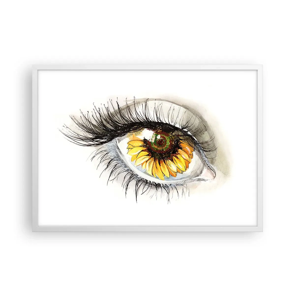 Poster in een witte lijst - Een look zo warm als de zomer - 70x50 cm