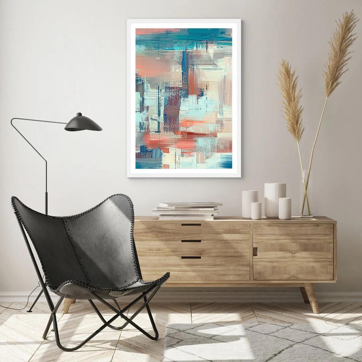 Poster in een witte lijst - Het licht bereiken - 50x70 cm