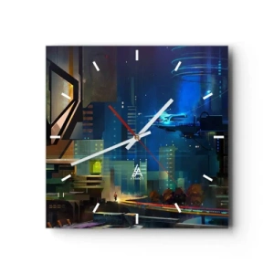 Wandklok - Klok - In de nabije toekomst - 30x30 cm