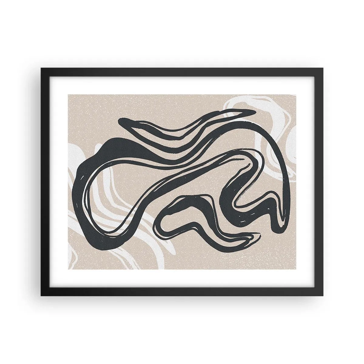 Poster in een zwarte lijst - Expressie vermenigvuldigd - 50x40 cm