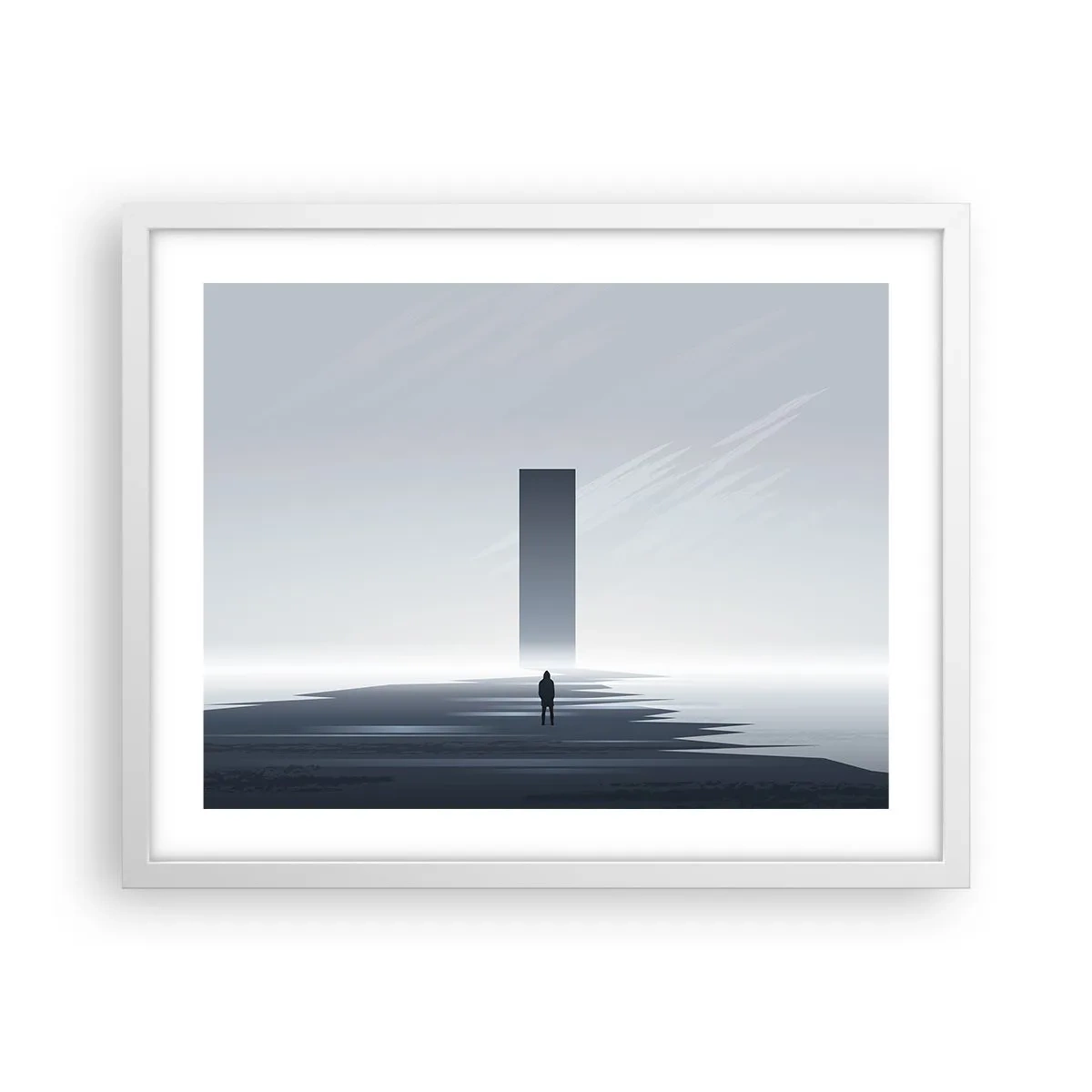 Poster in een witte lijst - Kans of bedreiging? - 50x40 cm