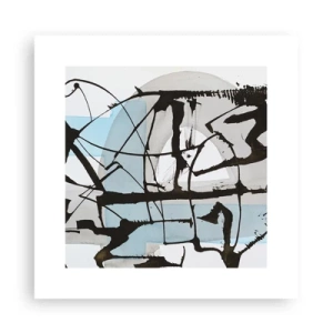 Poster - Toch blauw - 30x30 cm