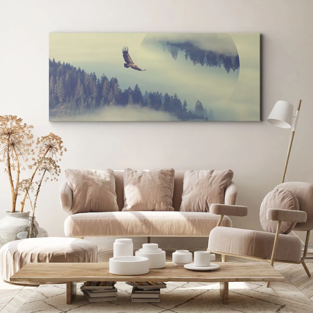 Schilderen op canvas - Ik zag de schaduw van een adelaar - 90x30 cm