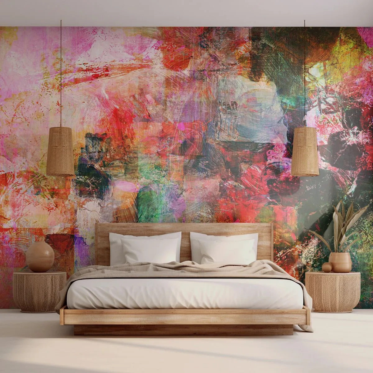 Fotobehang op maat Premium Canvas - Een reis door de rozen - Abstractie, Deel, Grafisch